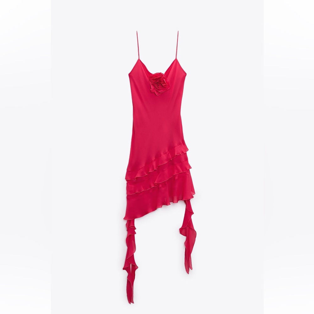 Zara ruffled floral dress limited edition